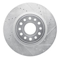 DFC 19-25 Ram 1500 Front Right Drilled & Slotted Silver Brake Rotor