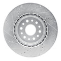 DFC 19-25 Ram 1500 Front Right Drilled & Slotted Silver Brake Rotor