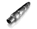 Stainless Works 2.25in CHAMBERED ROUND MUFFLER (MILL FINISH)