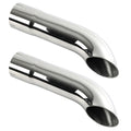 Stainless Works Short Turn Down Tips- 2 1/2in ID Inlet 2 1/2in Body