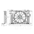 RADIATOR COOLING FAN ASSY MOTOR/BLADE/SHROUD/RESERVOIR CAP ASSY TOYOTA COROLLA 20142015
