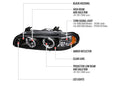 HALO PROJECTOR HEADLIGHT BLACK HOUS