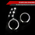 HALO PROJECTOR HEADLIGHT SMOKED LENS MATTE BLACK HOUSING 3 DOOR ONLY