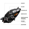 HALO PROJECTOR HEADLIGHT SMOKED LENS MATTE BLACK HOUSING 3 DOOR ONLY