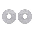 R1 71-97 Jaguar XJRS Front Drilled & Slotted Silver Brake Rotor Set