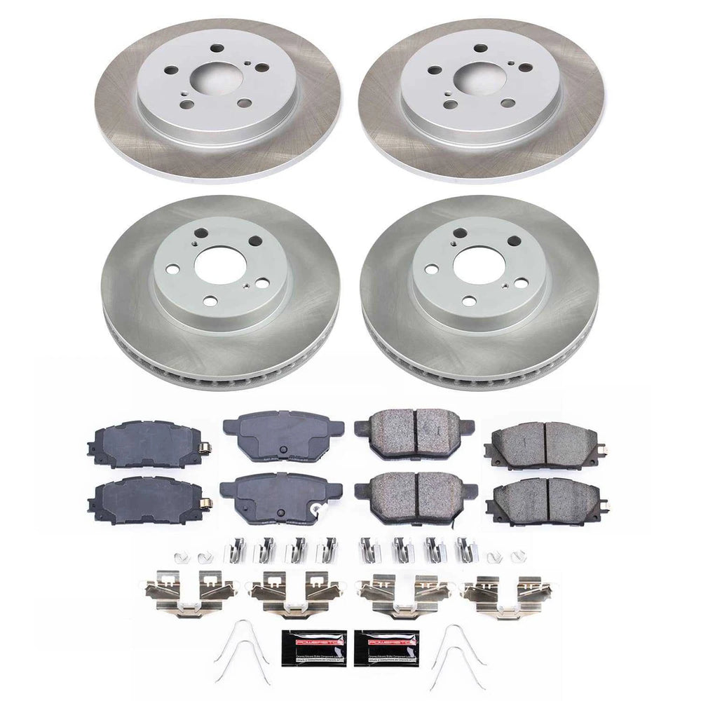 Power Stop 11-13 Lexus CT0h Front and Rear Semi-Coated Rotor Kit
