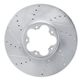 R1 Concepts Brake Rotor Drilled and Slotted Silver Fits Ford Transit-150