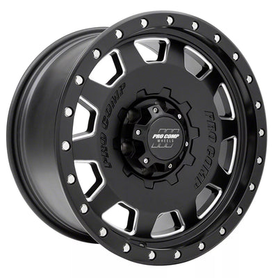 17X965.5SATIN BLACK/MILLED2500LBS