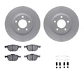 R1 Concepts Brake Rotor- Carbon Coated with Ceramic Pads Hdw Fits Mazda 3