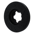 R1 15-25 Ford Transit-350 HD/DRW Front Left Drilled & Slotted Black Brake Rotor