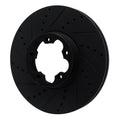 R1 15-25 Ford Transit-350 HD/DRW Front Left Drilled & Slotted Black Brake Rotor