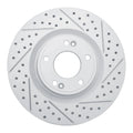 R1 10-16 Hyundai Genesis Coupe Front Right Drilled & Slotted Geoperformance Rotor