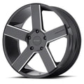 KM690 22X9 6X5.5 G-BLK MILL 30MM