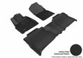 3D MAXpider 2012-2013 Toyota Tundra Double Cab Kagu 1st & 2nd Row Floormats - Black
