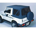 ~(12 lbs. 32X9X9)~ Replace-a-Top Fabric-only Soft Top Black Denim Suzuki 86-94 Samurai; No door skins included; Clear side and rear windows