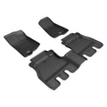 3D MAXpider 2018-2020 Jeep Wrangler JL Unlimited Kagu 1st & 2nd Row Floormats - Black
