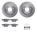 R1 Concepts E- Line Series Brake Rotor with Ceramic Brake Pads Hdw Fits BMW 540i
