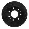 R1 09-09 Ford F-150 RWD Front Right Drilled & Slotted Black Brake Rotor