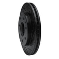 R1 09-09 Ford F-150 RWD Front Right Drilled & Slotted Black Brake Rotor