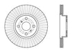 StopTech 12-15 Toyota Yaris Drilled and Slotted Sport Left Front Rotor