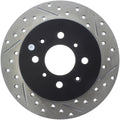StopTech 02-03 Honda Civic Si Hatchback Slotted & Drilled Left Rear Rotor