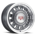 LEGENDARY WHEELS 12 SLOT 15x7 4x114.3/4x4.5 +7.1MM OS CHARCOAL/MACHINED