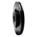 R1 10-16 Cadillac SRX Front Right Drilled & Slotted Black Brake Rotor