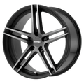 MONOPHONIC 18x9.5 5x120.00 SATIN BLACK W/ TITANIUM BLACK FACE (45 mm)