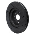 R1 09-17 Buick Regal Front Left Drilled & Slotted Black Brake Rotor