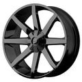 SLIDE 20x8.5 5x115.00/5x120.00 GLOSS BLACK W/ CLEAR COAT (10 mm)