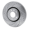 DFC 03-11 Cadillac BLS (Mexico) Front Left Drilled & Slotted Silver Brake Rotor