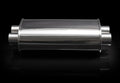 Vibrant Performance - 10535 - STREETPOWER Oval Muffler, 2.50 in. Inlet/Outlet (Dual In/Out) - 15.00 in. Body Length