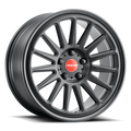 Aluminum Wheels 17x8 Grip 315B Satin Black Red and Black Logo Multi Spoke 35 Offset 5 on 120 Bolt Pattern 74.1 Bore Raceline