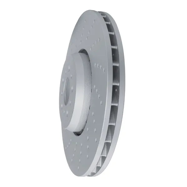 R1 08-11 BMW M3 Front Right Drilled Geo-Carbon Series Rotor