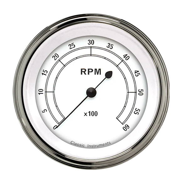CLASSIC WHITE 3IN TACH 6000 RPM