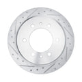R1 76-80 Chevrolet Luv Front Left Drilled & Slotted Silver Brake Rotor