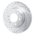 R1 2022-2025 Lexus GX550 Front Left Drilled & Slotted Silver Brake Rotor