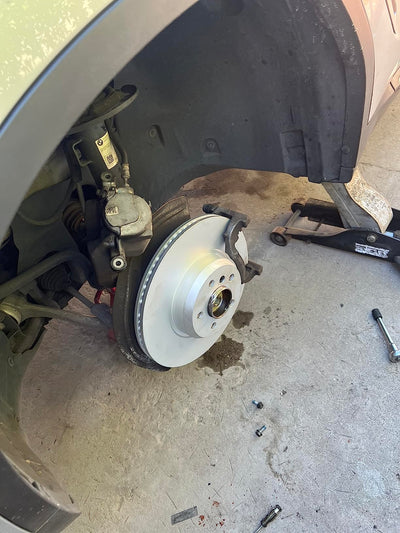 R1 05-10 Jeep Commander Front Left Drilled Black Brake Rotor