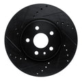 R1 13-22 Buick Encore Front Left Drilled & Slotted Black Brake Rotor