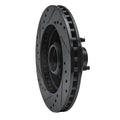 R1 87-93 Ford Mustang Front Right Drilled & Slotted Black Brake Rotor