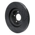R1 07-15 Ford Edge Front Left Drilled & Slotted Black Brake Rotor