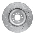 R1 Concepts Brake Rotor Drilled and Slotted Silver Fits Mercedes-Benz G55