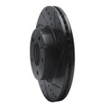 R1 13-25 Cadillac CT4 Front Right Drilled & Slotted Black Brake Rotor