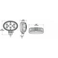 735 MODEL 24V LED WORK LIGHT W/TRAPEZOID BEAM PATTERN