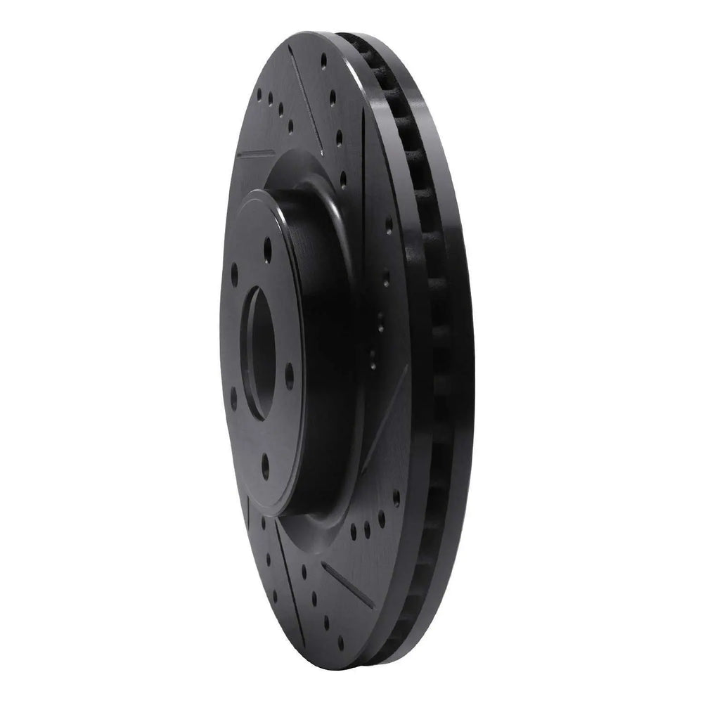 R1 13-21 Infiniti JX35 Front Right Slotted Black Brake Rotor