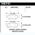 Hawk 13-15 Mercedes-Benz GL350/450 12-15 ML350 2015 ML250 PC Front Brake Pads