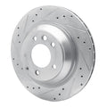 DFC 05-18 Porsche Cayenne Rear Left Drilled & Slotted Silver Brake Rotor