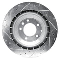 DFC 05-18 Porsche Cayenne Rear Left Drilled & Slotted Silver Brake Rotor