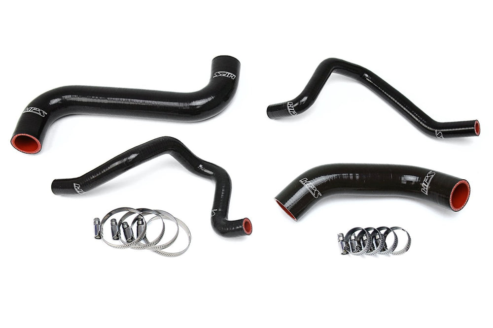 HPS Performance Black Reinforced Silicone Radiator + Heater Hose Kit for Subaru 2006-2007 Impreza 2.5L Non Turbo Left Hand Drive