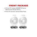 R1 Concepts Brake Rotor- Carbon Coated with Ceramic Pads Fits Audi A1